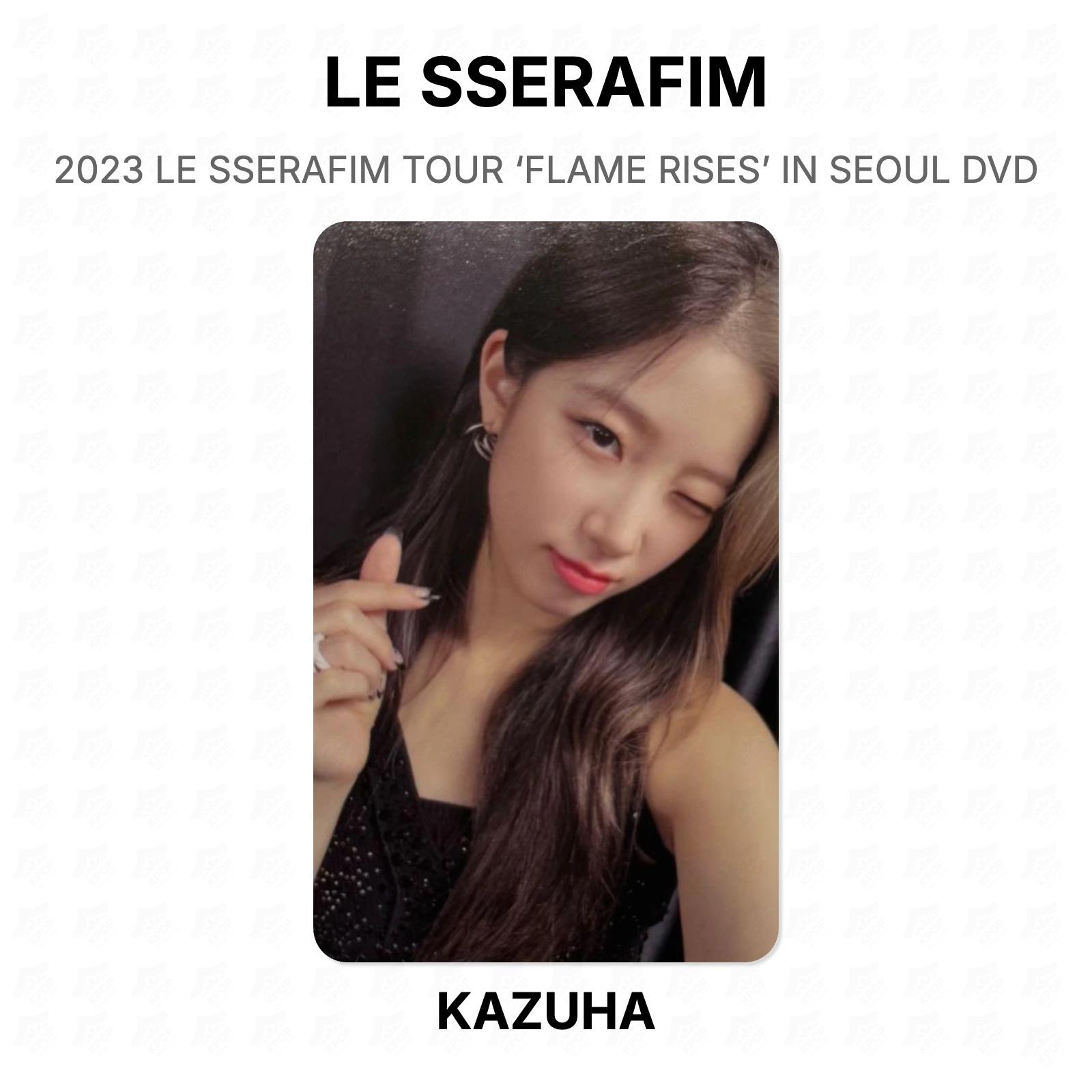 LE SSERAFIM 2023 LE SSERAFIM TOUR ‘FLAME RISES’ IN SEOUL DVD Official Photocard KAZUHA 02