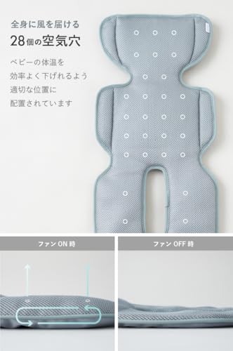 emoka Fan-Equipped Baby Seat, Stroller Car Seat (Black)