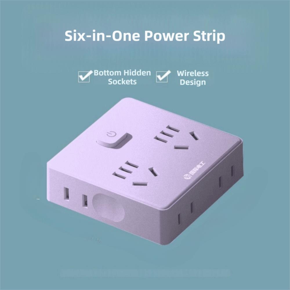 Platzsparende Ultra-dünne Steckdosenleiste Breite Steckdosen Flacher Stecker Wandstecker USB-C-Anschlüsse Steckdosenverteiler Bürogebrauch