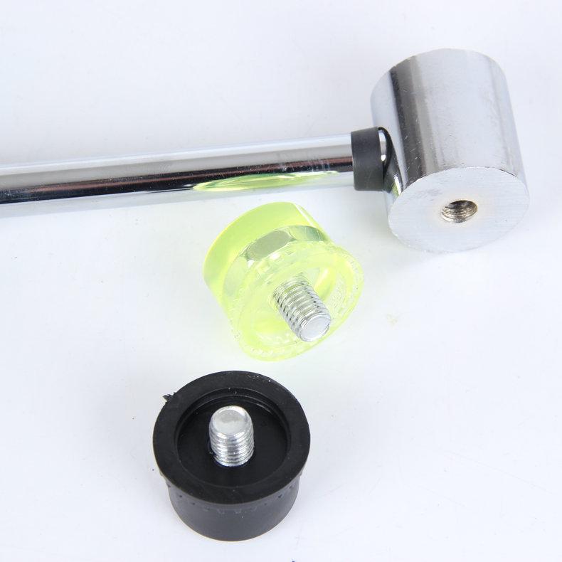 Detachable Double-Headed Rubber Mallet with Steel Handle for Installation and Glass Tapping
