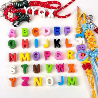 26 Large 6mm Hole Letter Beads 20mm A To Z for DIY Jewelry Making Kit Bracelet Key Chain and Educators To Learn Letters