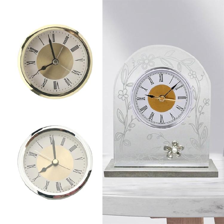 89mm Runder Quarz Wecker Einsatz Leise Alarm Alloy Konstruktion Große Römische Ziffern Uhrwerk Für Einfache Ablesung