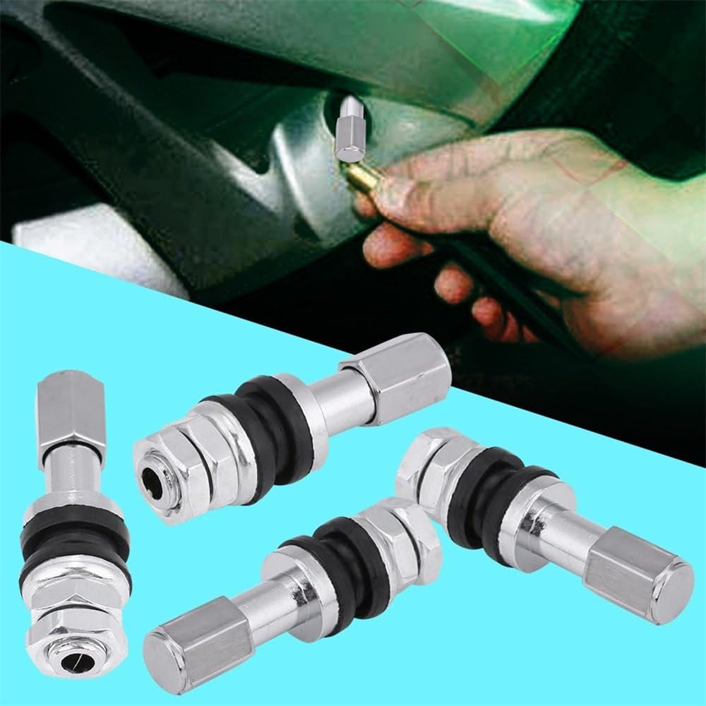 Inside Valve for Wheels, 12 Pieces, Universal Diameter 0.5 Inch (14 Mm), Total Length