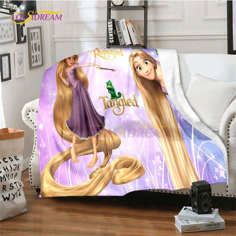Mooie Prinses Rapunzel Cartoon Deken Anime Plaid Dekens voor Bedden Banken Queen Size Zachte Beddengoedhoes Huisdecoratie Kinder Cadeau