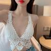 2024 Sexy Tops for Womens Lace Crop Top Woman Tank Tops Off Shoulder V-neck Sleeveless Camis for Women Backless Camisole
