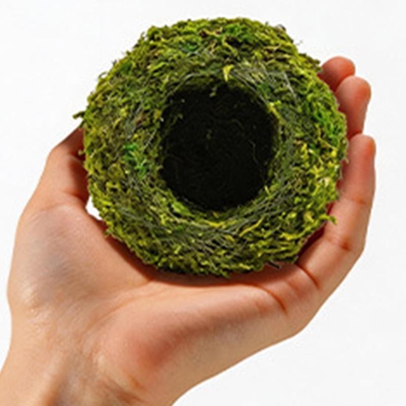 Moisturizing Reptiles Hideaway Cave Grass Woven Moss Shelter Rest Cave for Snake Lizards Terrariums Decoration
