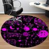 1pc Cosmic Pattern Carpet, Round Non Slip Durable Large Size Office Carpet, Suitable for Office