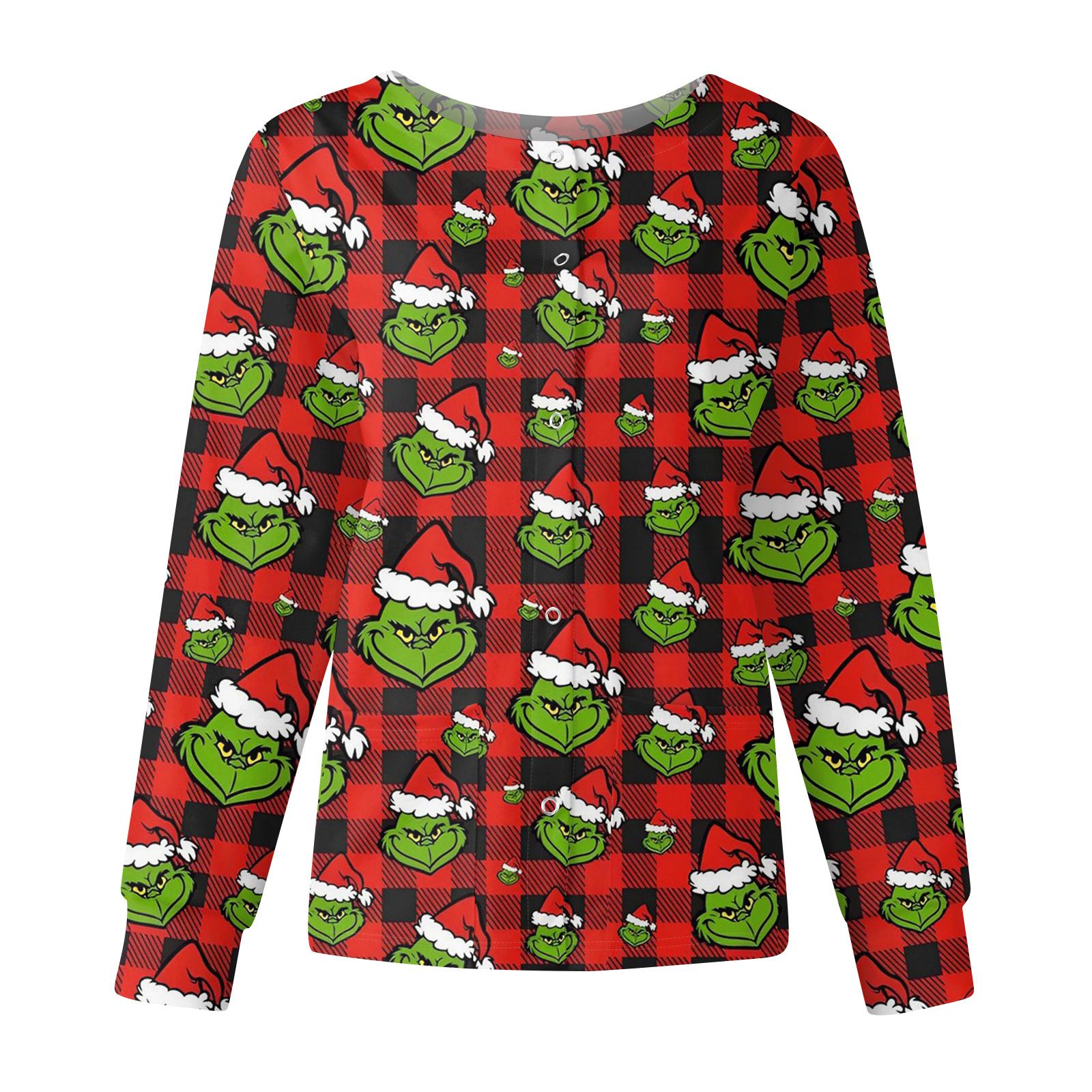 

Женская повседневная модная куртка с длинным рукавом, воротником-стойкой, на одной пуговице, с рождественским принтом, рабочая куртка, топы XL винный