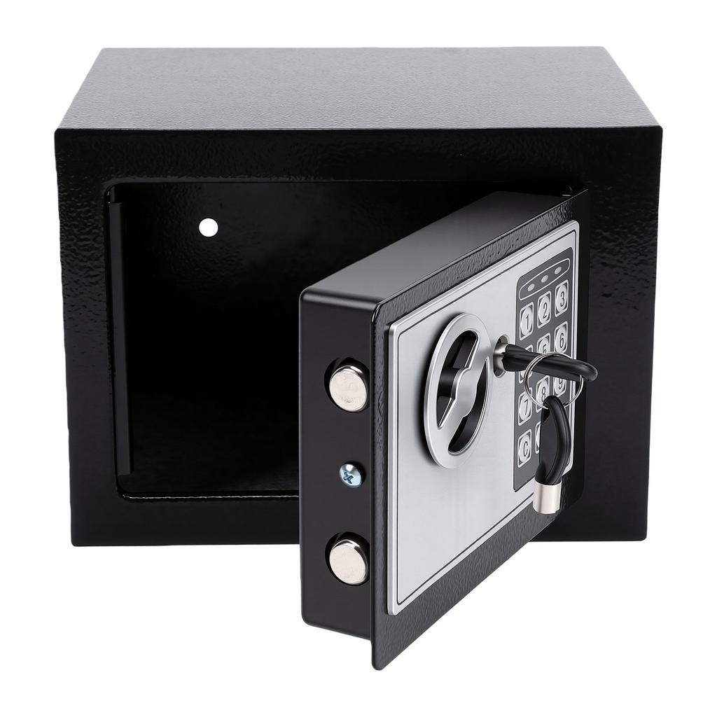Small Safe Electronic Lock Box with Keypad Key Mini Security Safe Fire Proof Water Proof for Home Office Dormitory