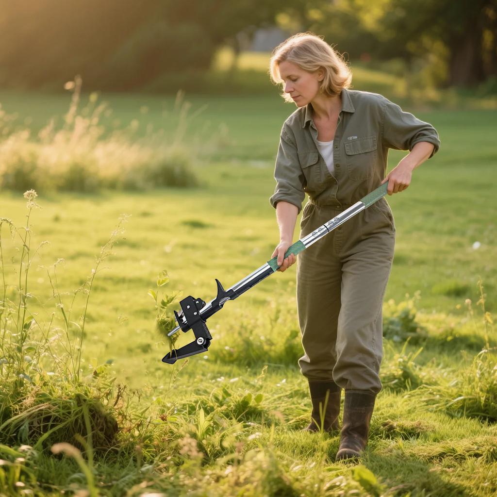 Stand-up Weeding Tool - 40-inch Long-handled Weeder, 4 Stainless Steel Claws And Foldable Foot Plate, Easy Weeding Without Bending