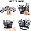 12PCS Cupcake Wrappers Halloween Spider Web Cupcake Liners Baking Cups Decoration Cupcake Liners Dessert Decorations Tool