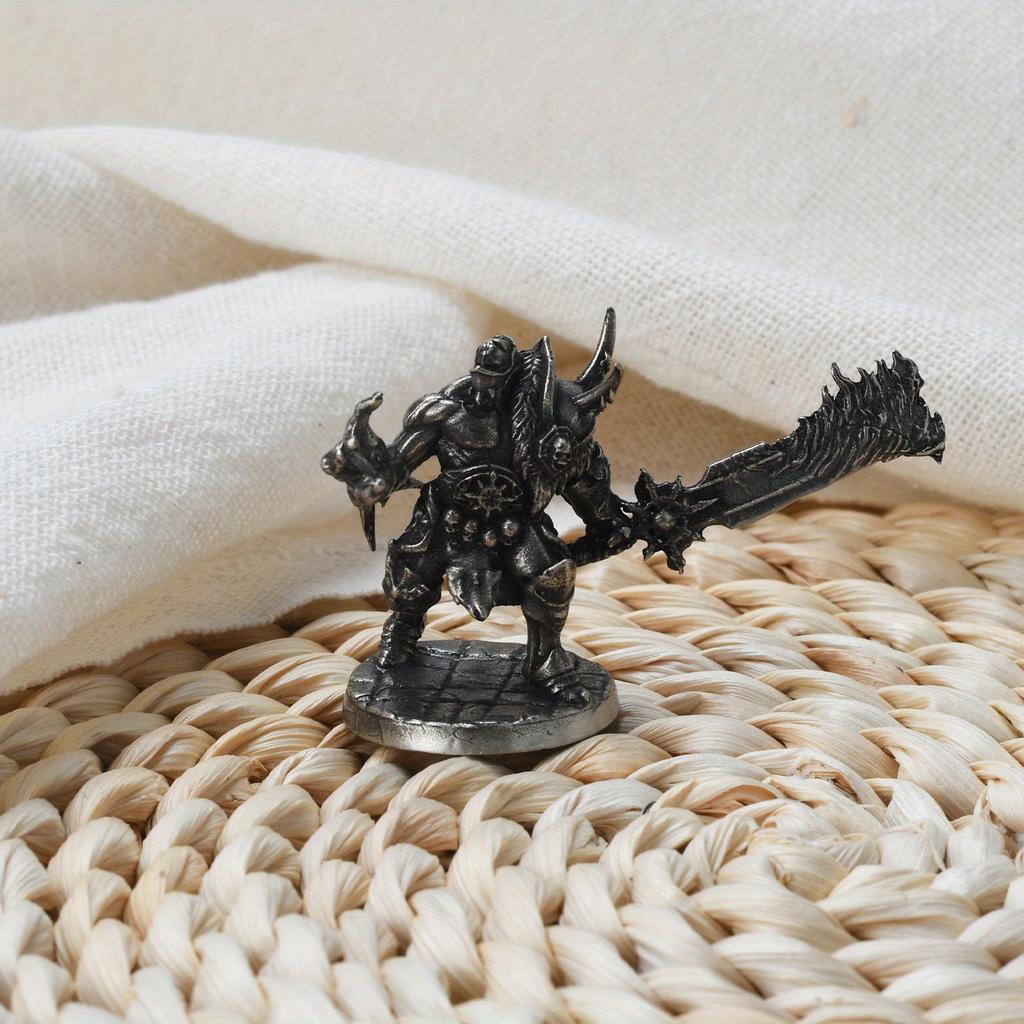 Vintage White Brass Butcher Orc Soldiers Models Desktop Ornaments Decorations Game Miniature Figurine Accessories Men Gifts