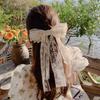 Large Lace Embroidery Hair Clip French Style Women Hairpin Elegant Lace Bow Hair Clip  Headdress