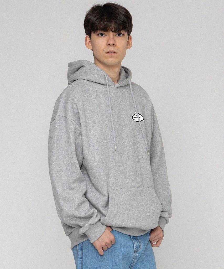 [Unisex] Small Cloud Smile Hoodie_Gray