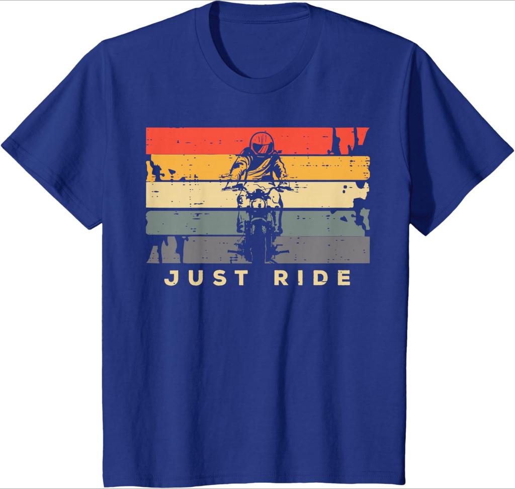 Just Ride Motorcycle Biker Retro Motorbike Design100 Cotton Summer Oneck Short Sleeve Casual Printed Mens Tshirt