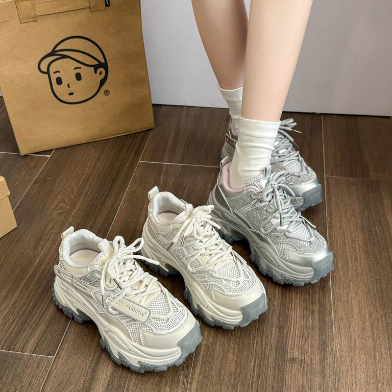 Lead dancer platform women 2025 spring new casual small height increase casual shoes sports shoes