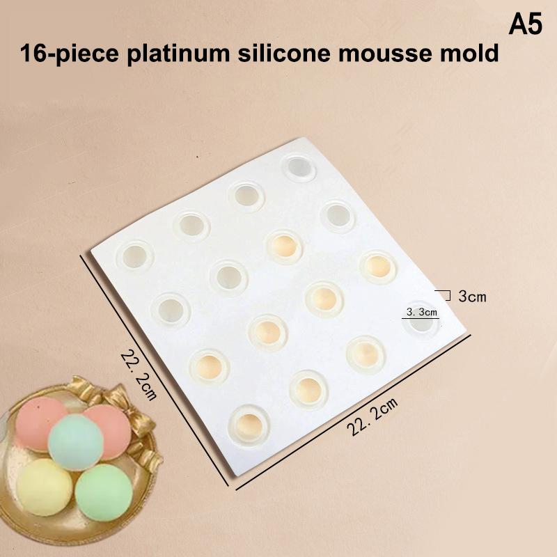 Circle Ball Shape Cake Candy Mold Heart Mousse Mould Cake Chocolate Decoration Silicone Mold Kitchen Dessert Mousse Mold