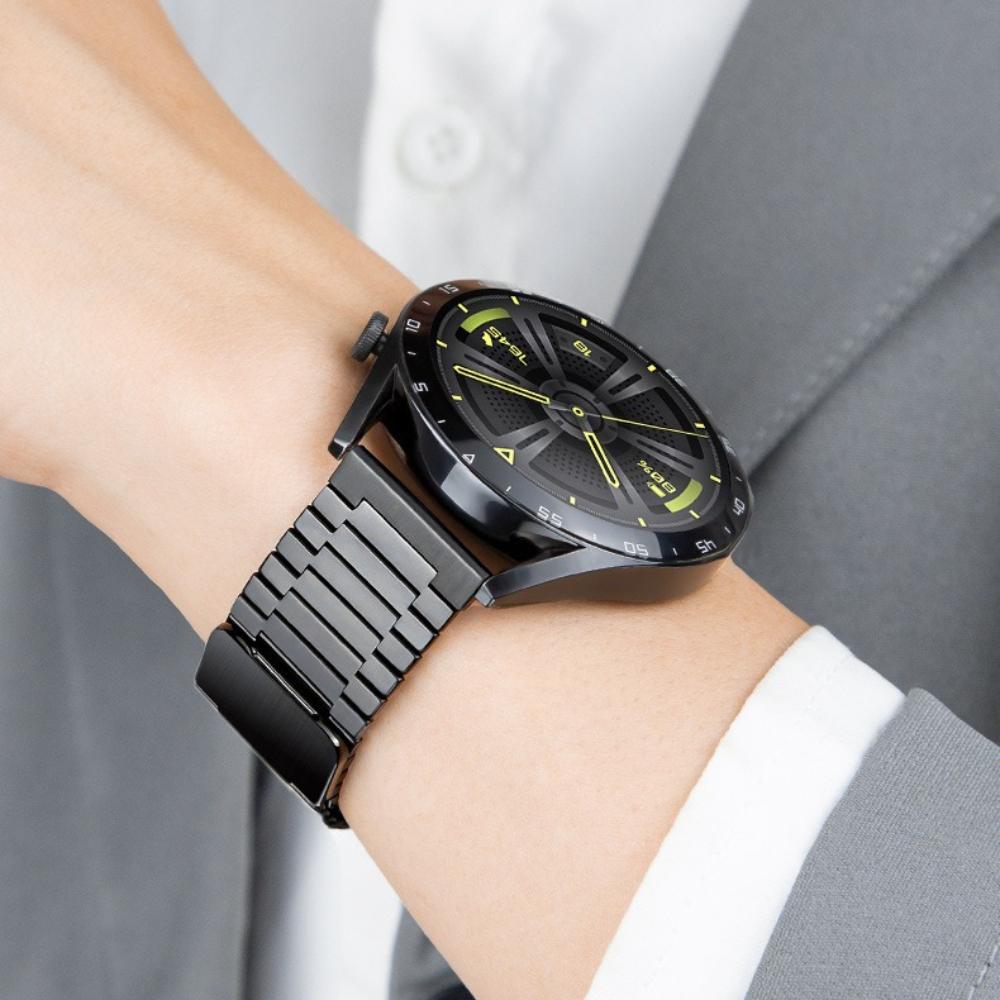 22mm Universal Magnetic Metal Watch Band Bamboo Link Stainless Steel Strap Replacement Wristband For Huawei GT6 GT5 Watch 6 Pro 5 Pro Samsung Garmin