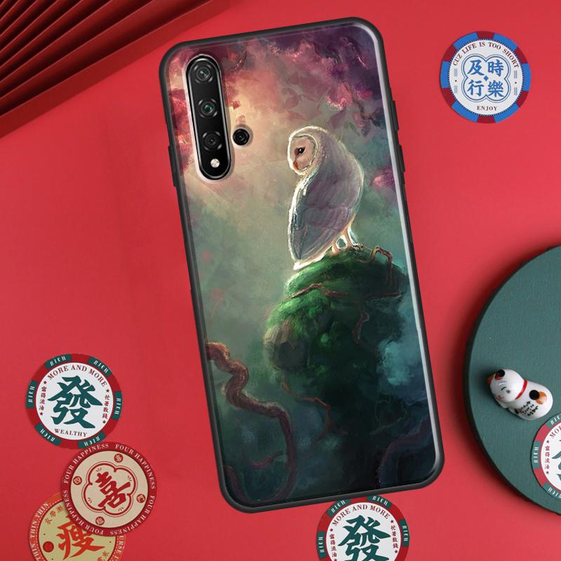 Owl Watercolor Animal For Huawei P20 P30 P40 Lite P60 Pro Nova 12i 11i 8i 12s 9 10 SE Y90 Y60 Y70 Y72 Y61 Y91 Case