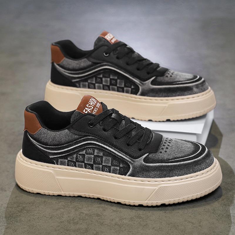 

New Spring New Men Casual Shoes Outdoor Comfortable Light and Breathable Running Sneakers Fashion Rubber Anti Skid Man Footwear 45 черный серый