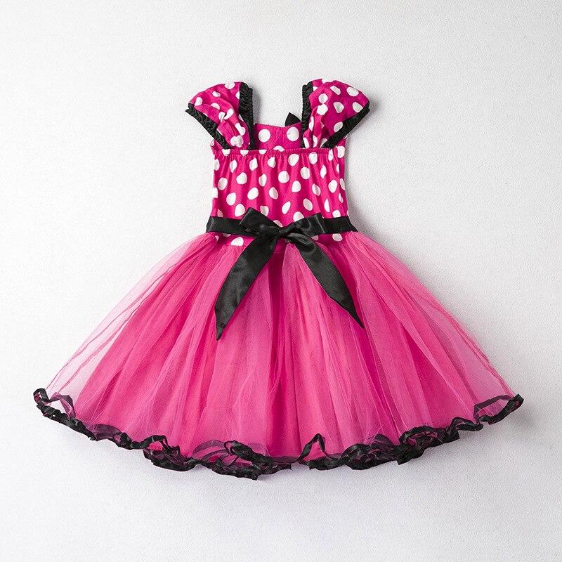 Mini Mouse Dress Set with Headband, Size 100 Cm, for Kids 3-4 Years, Pink, Gift for Girls