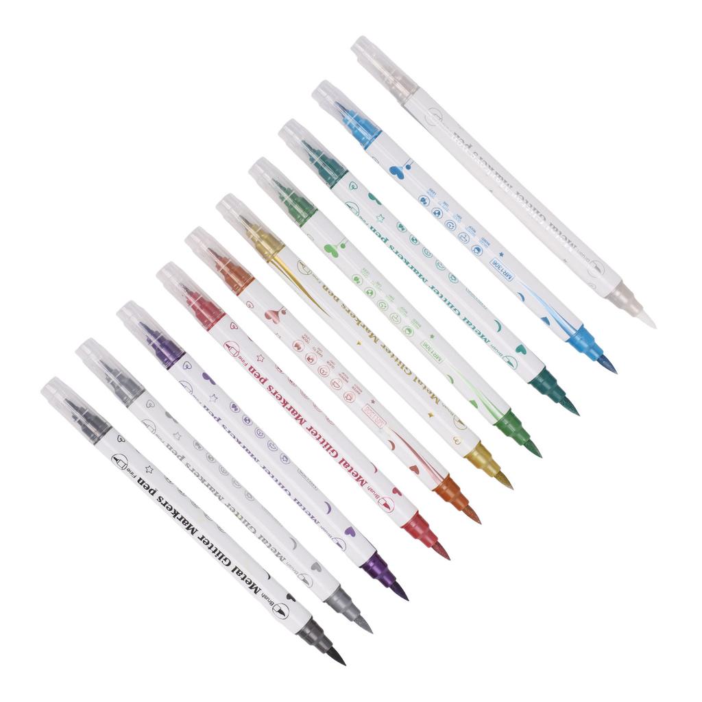 10 Colors Double Ended Nail Marker Pens Graffiti Dotting Drawing Liner Acrylic Nail Art Pen for