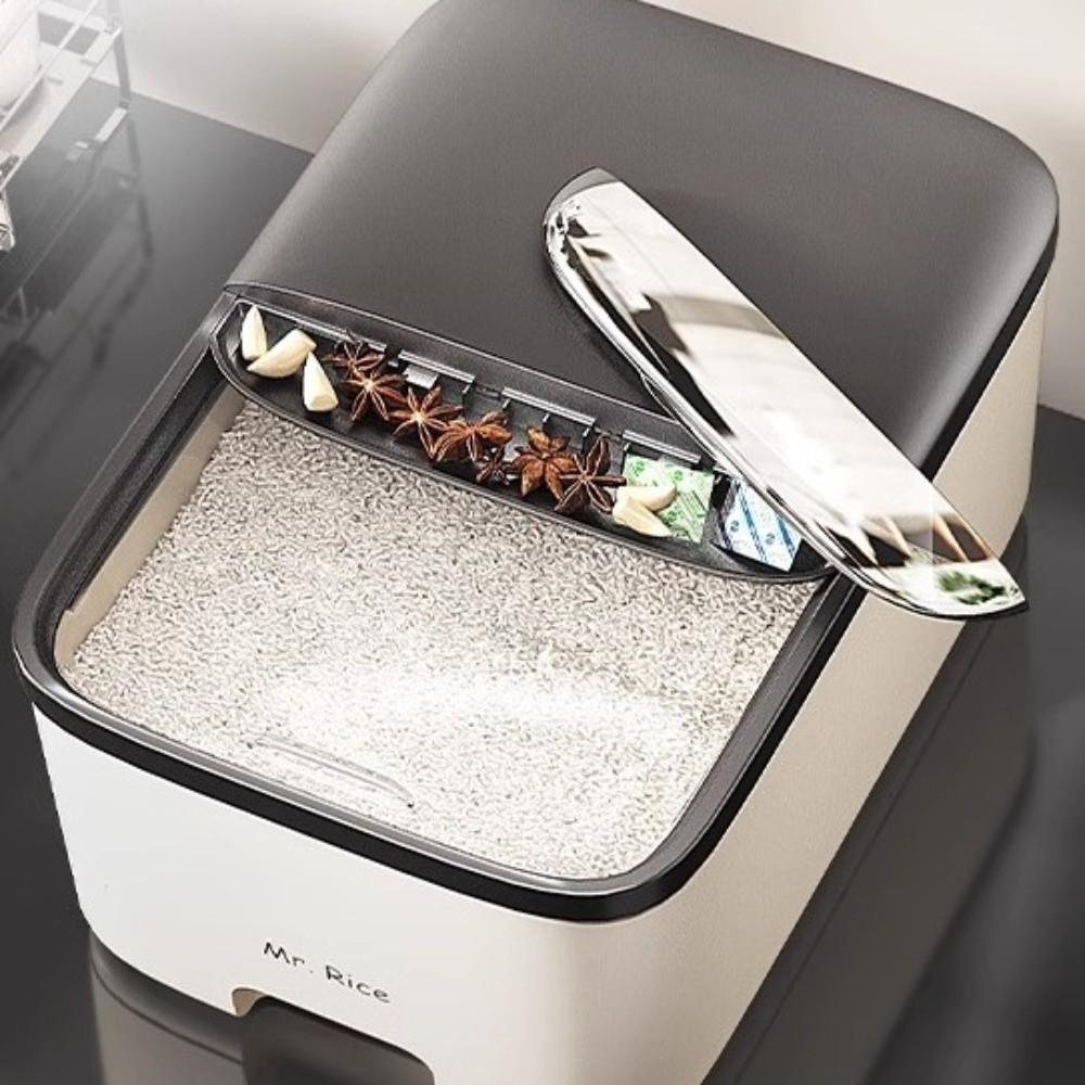 Transparent Grain Dispenser Insect Proof Rice Bucket Grain Sealed Jar  Pet Dog Food Storage