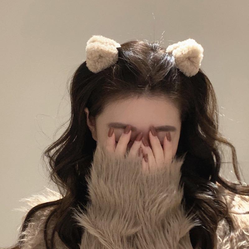 

2 шт./набор Модные однотонные искусственные плюшевые заколки для волос в виде кошачьих ушек для женщин, девушек, для вечеринок, аксессуары для волос