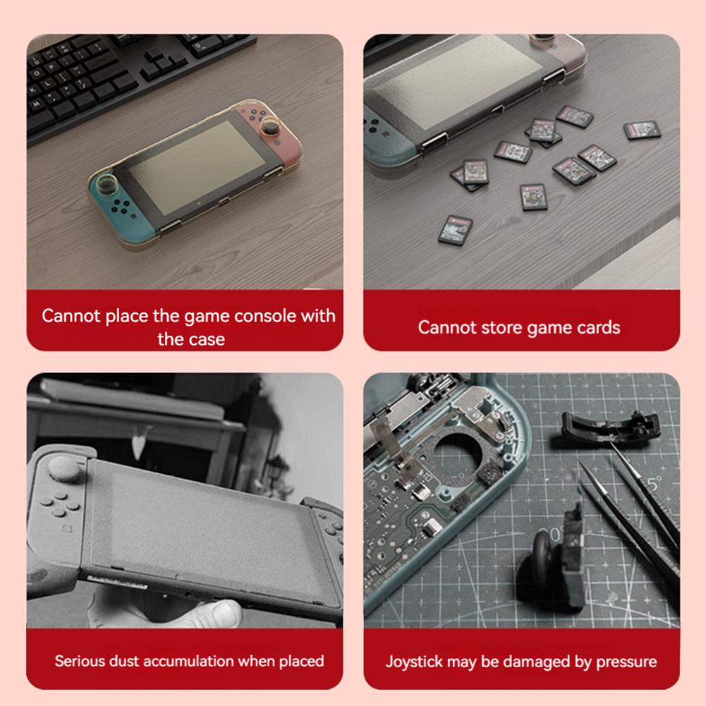 Transparent Case for Switch 2 Joy-con Protective Cover Anti-Scratch Hard Shell Case 12 Game Cards Protective Case for Switch 2