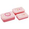 Skater Antibacterial Sealable Storage Hello Kitty Flower Sanrio Set of Made In Containers, Wreath, Design, 3, Japan, SLUS3AG-A