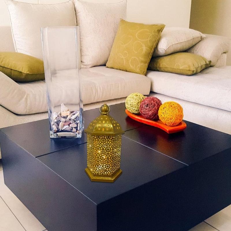 Middle East Arab Vintage Iron Art LED Lanterns Hanging Lamp Hollowed Out Metal LED Hanging Lighting for Home Decors