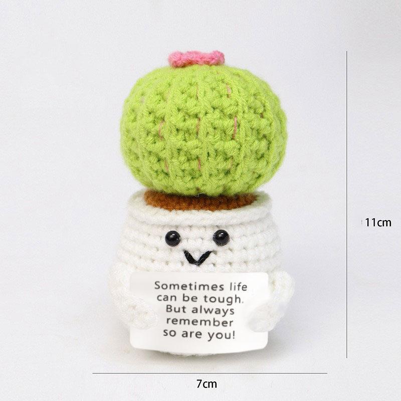 Cute Creative Mini Hand-knitted Plush Small Doll Jewelry Knitting Wool Doll Birthday Gift Office Interior Decorations