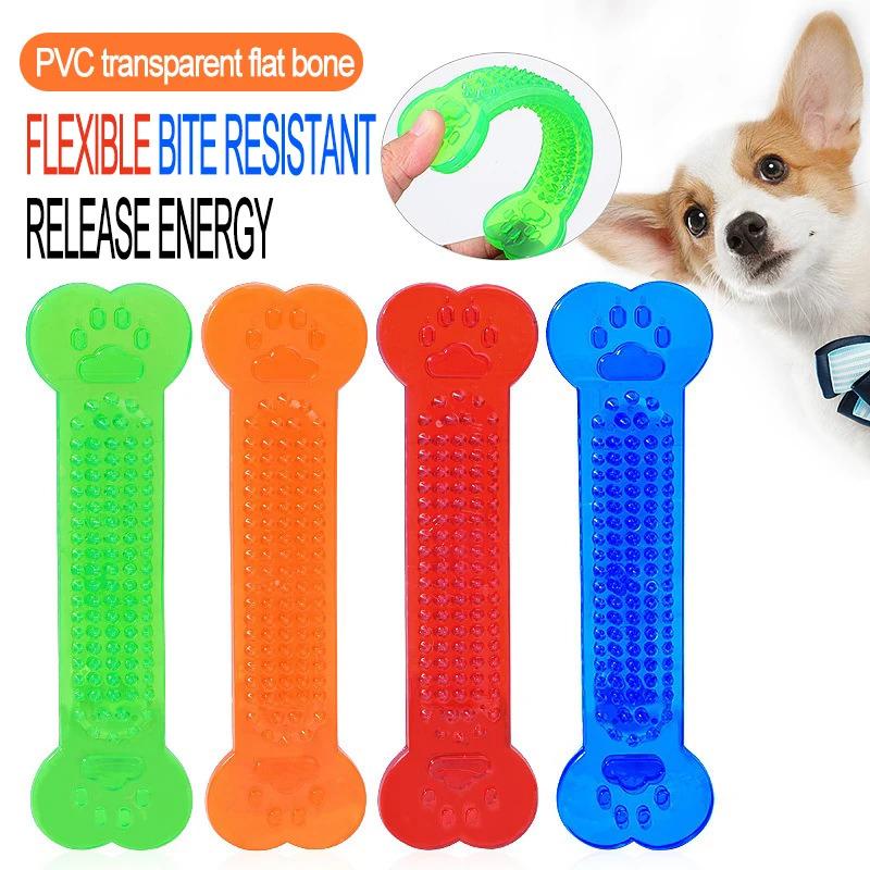 Indestructible Dog Chew Toys for Aggressive Chewers Heavy Duty Rubber Bone Puppy Teething Toy with Toothbrush Function
