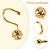Set of 4 Practical Shower Curtain Rings Decorative Metal Hook with Hollow Sphere Designs for Bathroom Liners