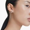 Matrix Rhodium Hoop Earrings 5692260