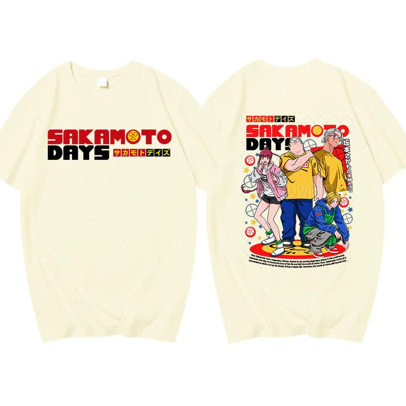 Anime Lover Cotton Tees Sakamoto Days Print Tshirt for WomenMen Summer Short Sleeve ONeck T Shirt Creative Personalized Tops