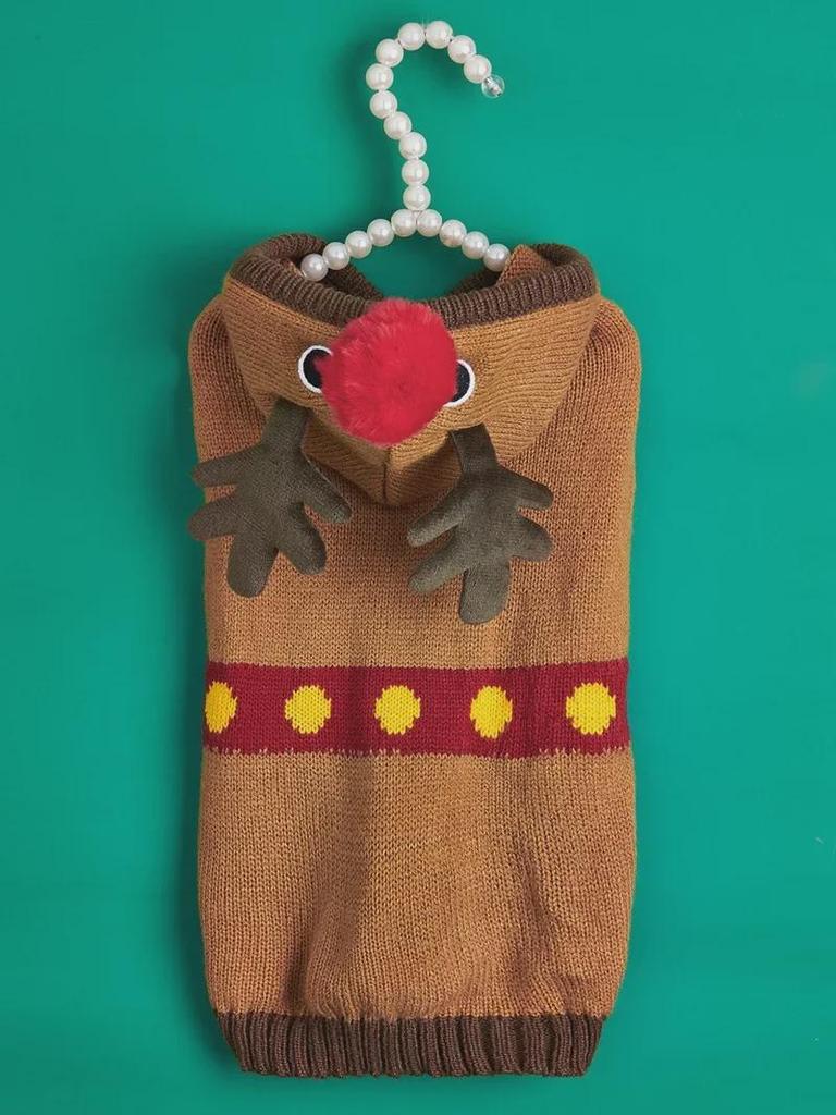 Świąteczny sweter dla zwierząt: Mikołaj, Drzewko, Łoś, Płatek Śniegu i Piernikowy Wzór na Jesień/Zimę