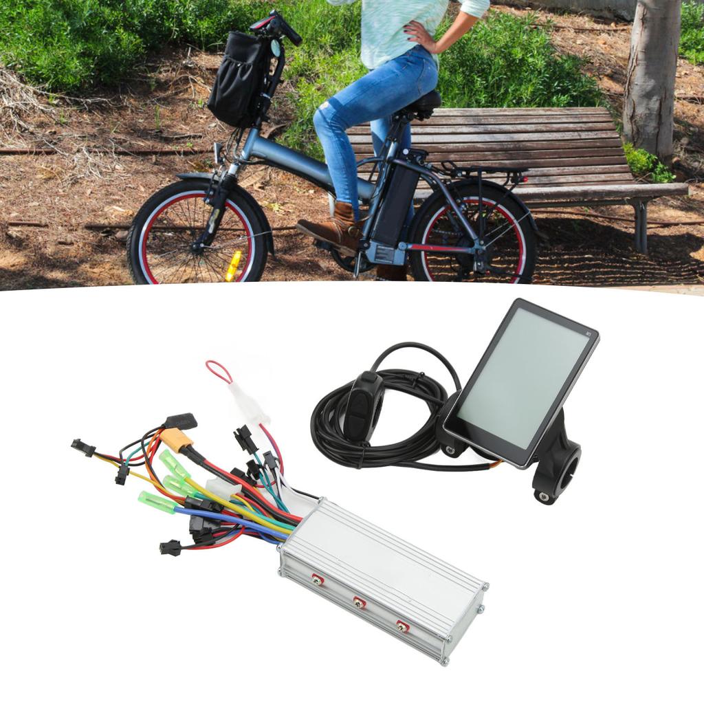 36V 48V 500W Electric Bike Motor Brushless Controller LCD Display Kit for 22.5mm Handlebar