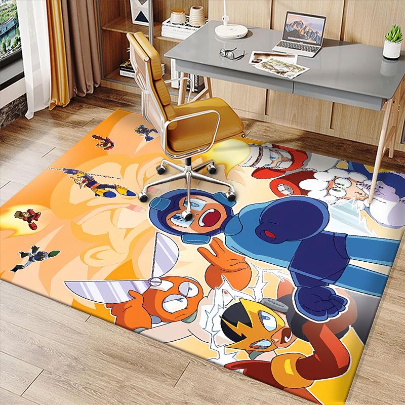 Cartoon Rockman Game Megaman2 Printed Absorbent Washable Carpet, Non-Slip Bathroom Mats, Kitchen Rugs, Yoga Mat,Living Room Entrance, Camping Picnic R