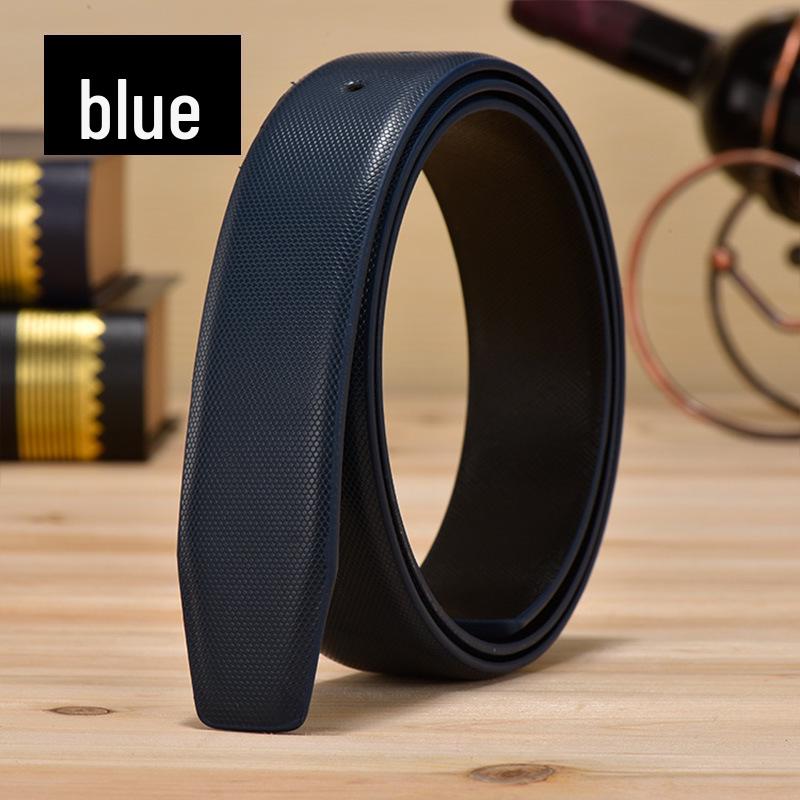 Smooth Leather Buckle Belt with Caviar and Pearl Grain, 3.3 Cm Wide