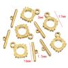4sets Gold color Stainless Steel OT Toggle Clasps Clasps Love Heart Necklace Bracelet Buckle Connectors for Jewelry Making DIY