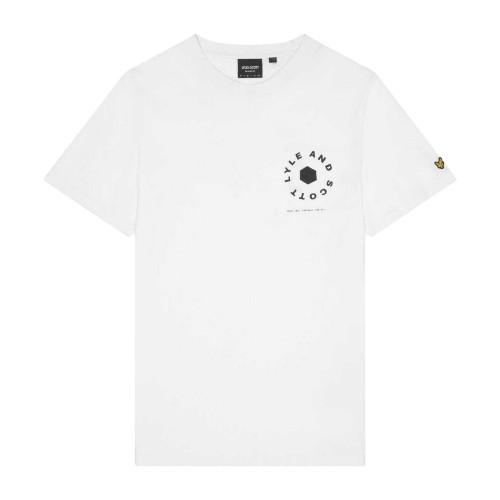 Lyle & Scott Mens Football Wheel Graphic T-Shirt