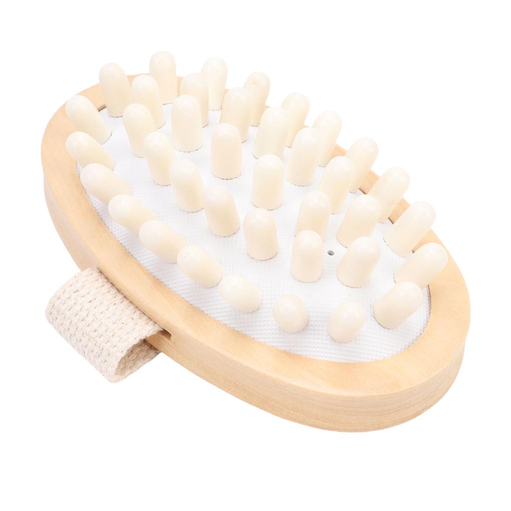 Wood   Brush   Cushion Non Slip Hand Held  R Body Brush for Home SPA Use