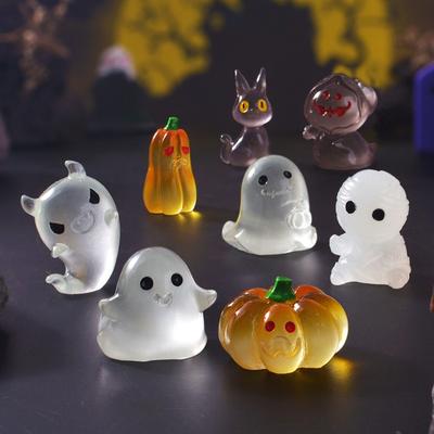 Figurka Miniaturowa Piękna Kreskówkowa Dynia Duch Mikro Krajobraz Ozdoby Na Halloween Dekoracje Biurko w Biurze Wystrój Pokoju