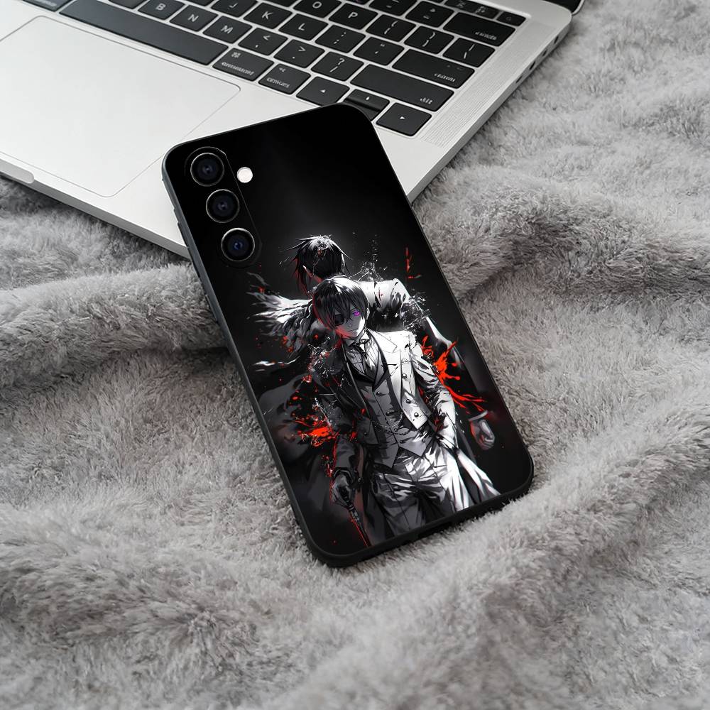 Classic anime-B--Black- Butler Phone Case For Samsung Galaxy A73,A71 A72,A70,A53,A52,A51,Soft Silicone Black Cover