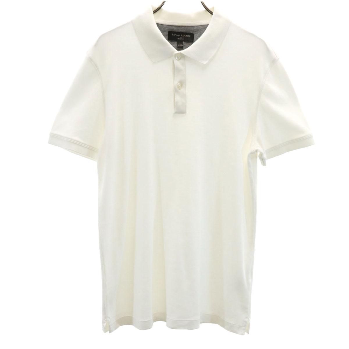 

Banana Republic Short sleeve Polo shirt L white Men s Used