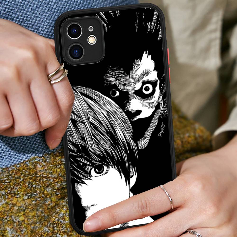 Japan Anime Death Note Phone Cases For IPhone 16 15 14 Plus 13 12 11 Pro Max Matte Oft Bumper Phone Cover