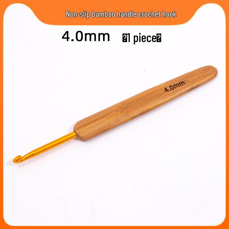 Carbonized Bamboo Crochet Yarn & Knitting Tool Set with Extra-Fine Old-Fashioned Bamboo Handle Set