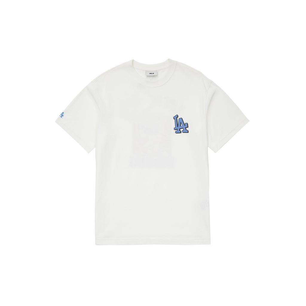 MLB T Shirts Unisex White Crew Neck Moderate Straight Fit 3ATSL0533-07IVS