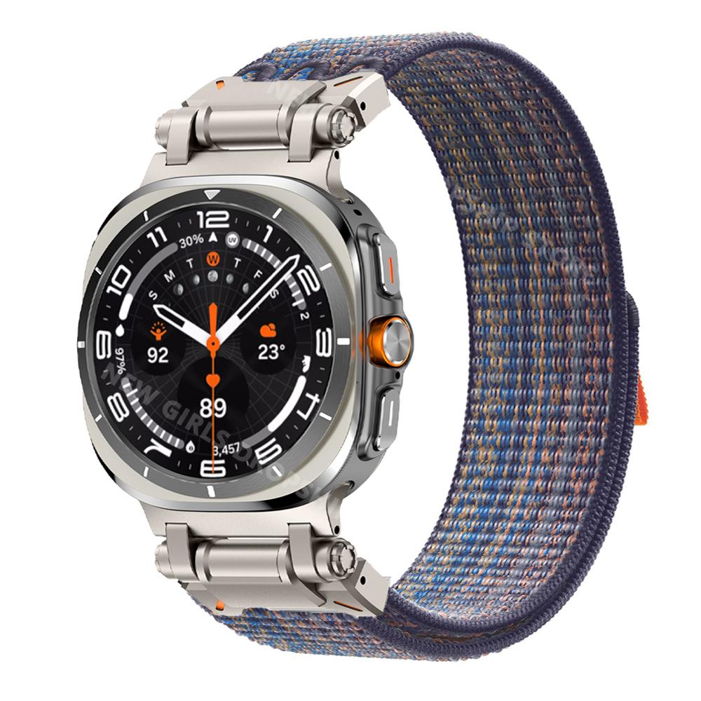 Sports Nylon Loop Band For Samsung Galaxy Watch Ultra 47mm Men WatchStrap For SAMSUNG GALAXY WATCH 7 ULTRA 47mm No Gaps Bracelet